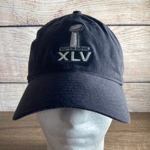 Super Bowl XLV NFL strap back hat navy blue north Texas 2011
